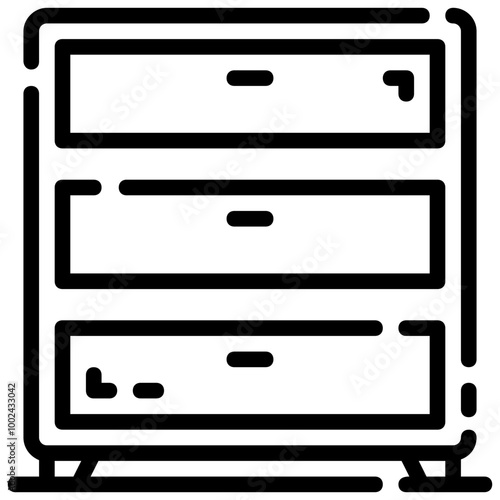drawers outline vector icon