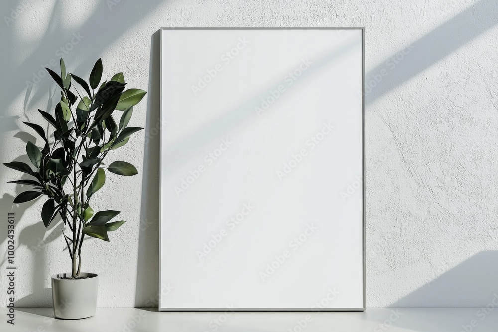 A3 Poster Mockup on White Background created with Generative AI A3 Poster Mockup on White Background created with Generative AI