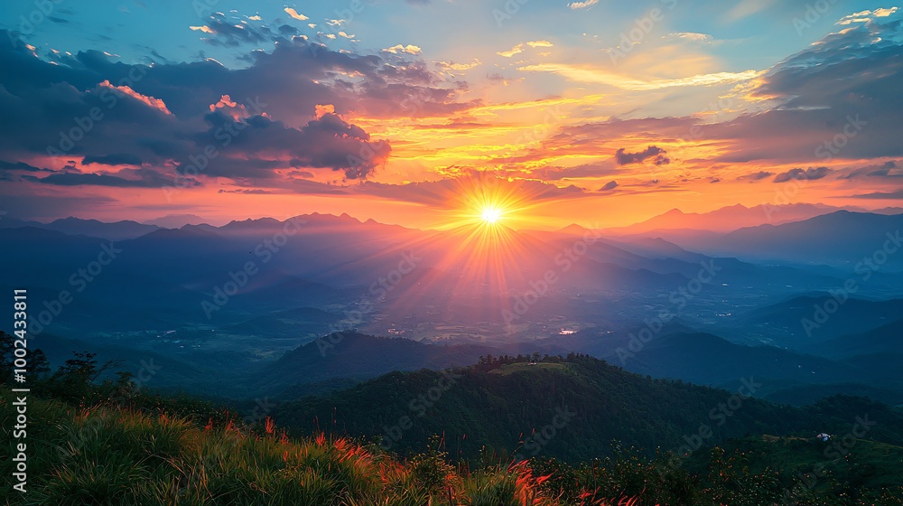 Stunning HD Sunset Landscape Background – Perfect for Desktop and Nature Wallpapers Stunning HD Sunset Landscape Background – Perfect for Desktop and Nature Wallpapers