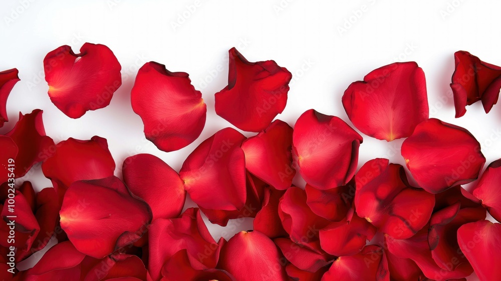 Red rose petals on white background. Isolated close-up of rose flowers. Beautiful and romantic blooms. Perfect for celebrating love, anniversaries, and weddings. Red rose petals on white background. Isolated close-up of rose flowers. Beautiful and romantic blooms. Perfect for celebrating love, anniversaries, and weddings.