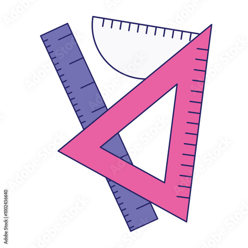 Back to school supplies and education sticker girly aesthetic lovely color earning, internet course, knowledge, education concept.
