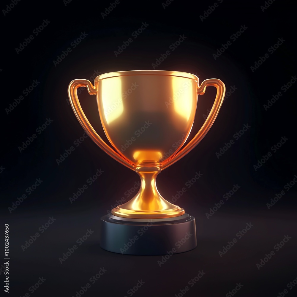 3D Reward Trophy Icon: Award of Victory Illustration Logo 3D Reward Trophy Icon: Award of Victory Illustration Logo