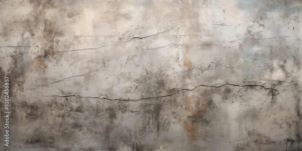 Obraz premium Cracked Concrete Wall Texture Background Gray Brown White