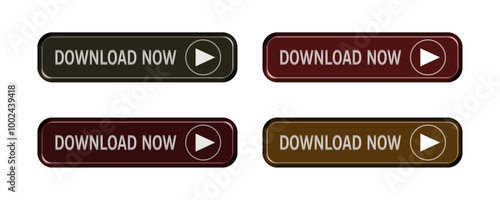 download now button isolated on white background