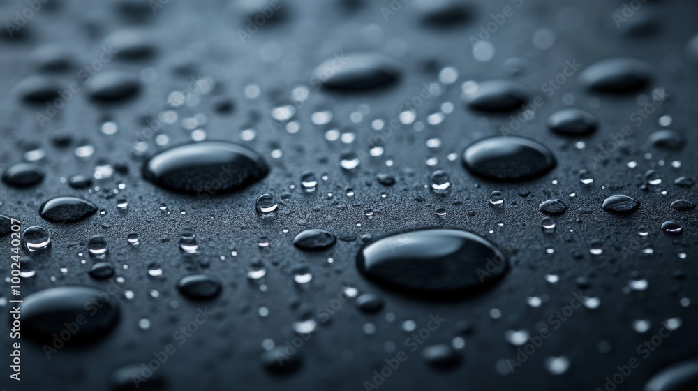 Drops of pure water rain isolated on dark gray background Drops of pure water rain isolated on dark gray background