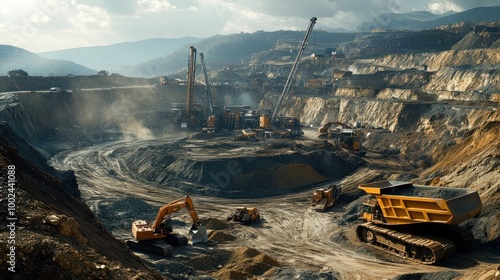 Open-Pit Mine Excavations with Heavy Machinery