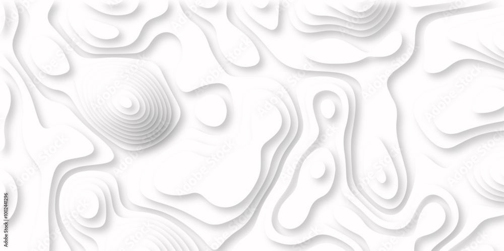 paper cut 3d render topography abstract, beautiful white Background. geometric map relief texture with curved layers and shadow. Realistic papercut decoration textured with wavy vector design. paper cut 3d render topography abstract, beautiful white Background. geometric map relief texture with curved layers and shadow. Realistic papercut decoration textured with wavy vector design.