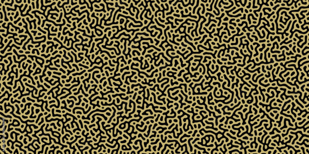 Abstract Reaction-diffusion Turing pattern natural texture golden gradient color scheme. Linear design with biological algorithm psychedelic background. Reaction-diffusion or truing patter Abstract Reaction-diffusion Turing pattern natural texture golden gradient color scheme. Linear design with biological algorithm psychedelic background. Reaction-diffusion or truing patter