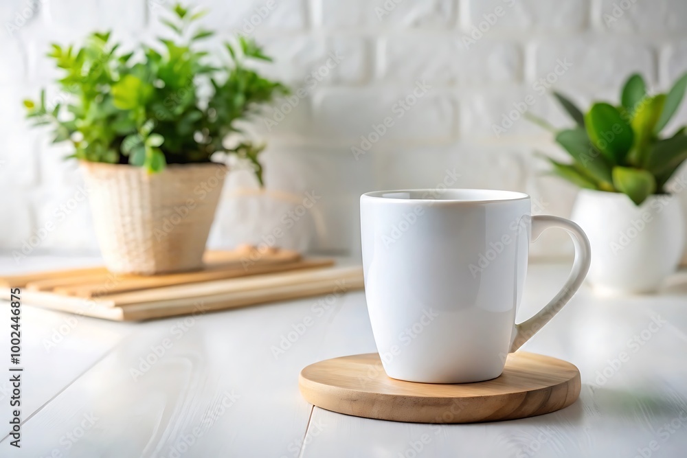 White Ceramic Mug Mockup Template – Minimalist Design White Ceramic Mug Mockup Template – Minimalist Design