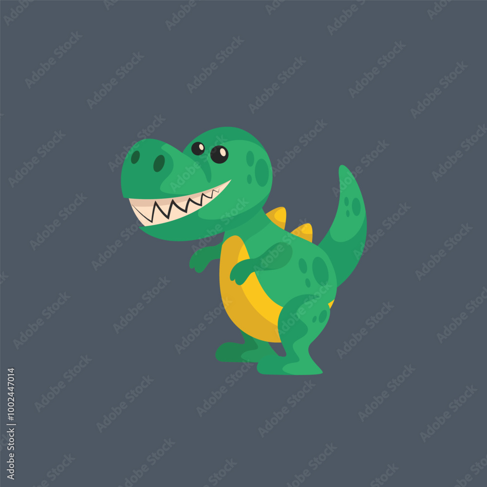 cute tyrannosaurus rex in flat vector design. cute tyrannosaurus rex in flat vector design.