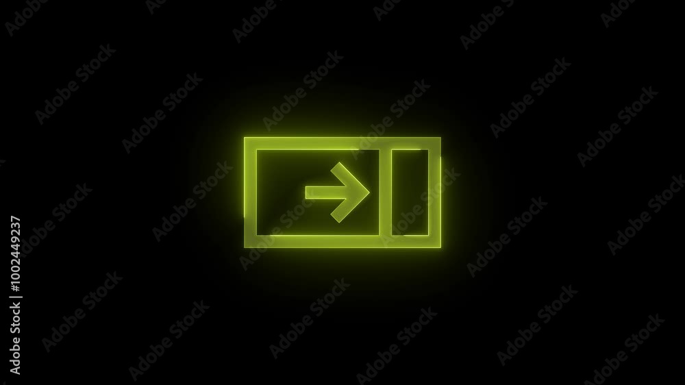 Close pane icon glowing neon yellow color animation Close pane icon glowing neon yellow color animation