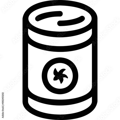 Simple vector icon canned tomato