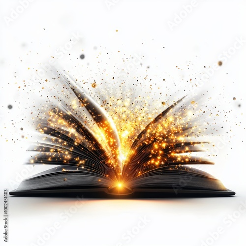 Wallpaper Mural Open book with blank pages, isolated on white background, 3D illustration Torontodigital.ca