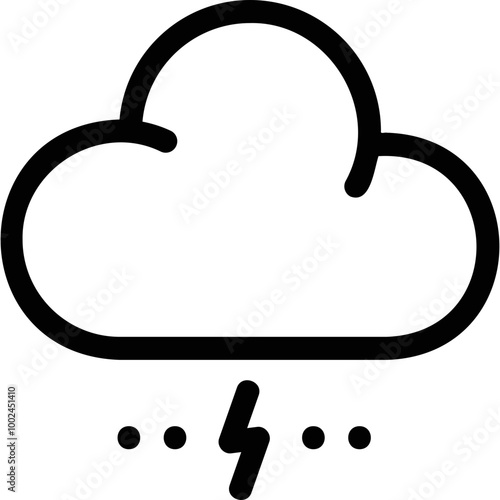 Simple vector icon cloudy with precipitation
