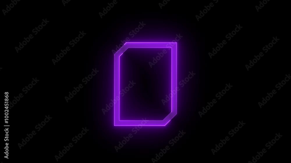 Document icon glowing neon animation Document icon glowing neon animation