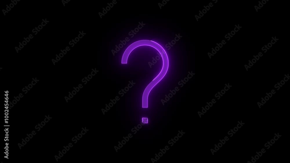 Help stroke icon glowing neon yellow color animation Help stroke icon glowing neon yellow color animation