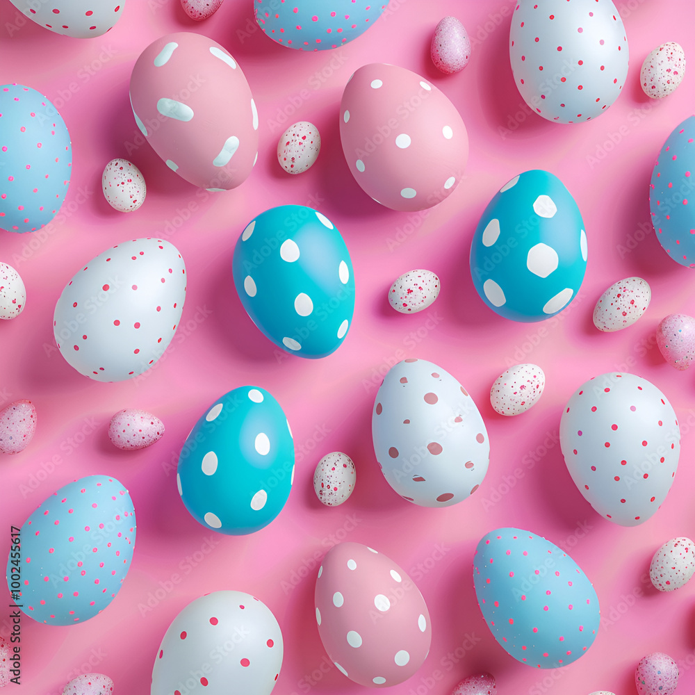 Colorful Easter Egg Collection with 'Easter' Sign on Top Colorful Easter Egg Collection with 'Easter' Sign on Top