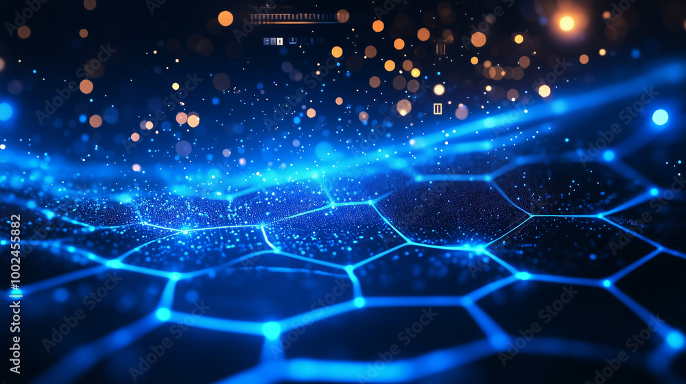 Obraz premium Abstract technology background. Blue tones 