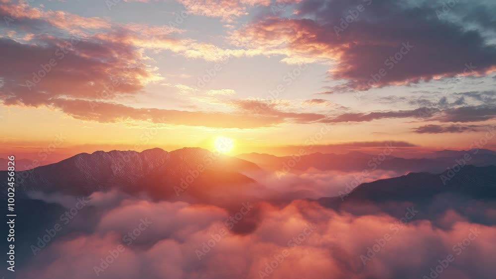 Amazing sunset in orange sky with soft clouds, Timelapse. 4K. Bright sun setting down above the horizon. Dramatic colorful dark sunset epic clouds. Vibrant color. Time-lapse. Sundown, Cloudscape Amazing sunset in orange sky with soft clouds, Timelapse. 4K. Bright sun setting down above the horizon. Dramatic colorful dark sunset epic clouds. Vibrant color. Time-lapse. Sundown, Cloudscape