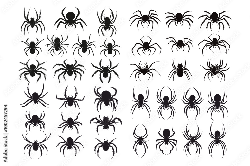 Creepy Spider Silhouettes and Web Designs
