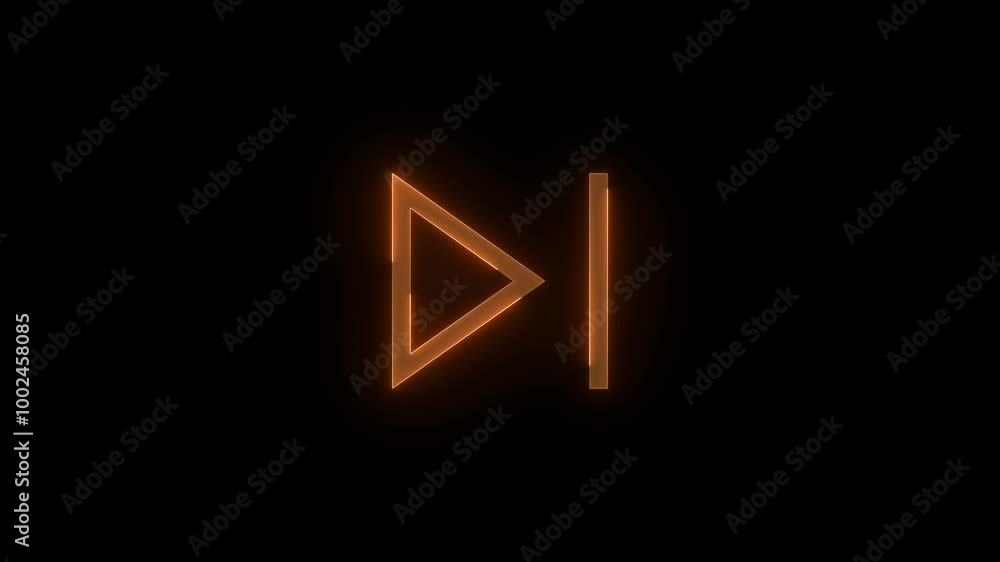 Next stroke icon glowing neon animation Next stroke icon glowing neon animation