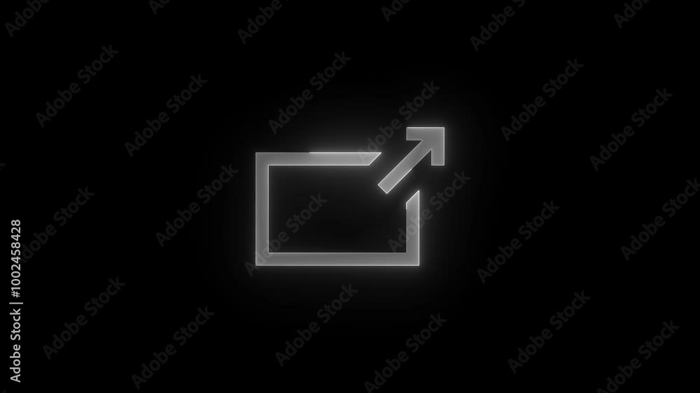Open in new window icon glowing neon animation Open in new window icon glowing neon animation