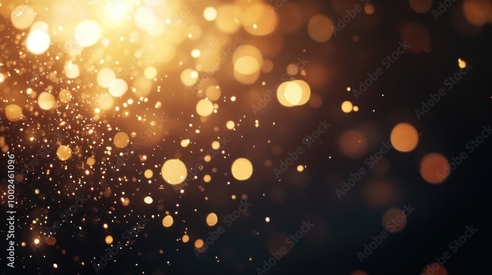 Golden Bokeh Lights Background Golden Bokeh Lights Background
