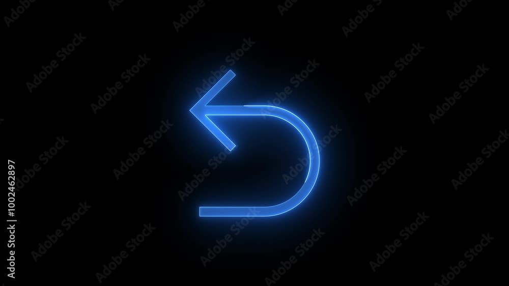 Rev toggle key icon glowing neon animation Rev toggle key icon glowing neon animation