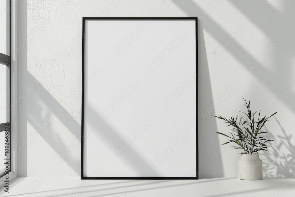 A3 Poster Mockup on White Background created with Generative AI A3 Poster Mockup on White Background created with Generative AI