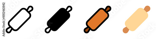 Editable rolling pin vector icon. Bakery, cooking, appliances,  kitchenware, food. Part of a big icon set family. Perfect for web and app interfaces, presentations, infographics, etc
