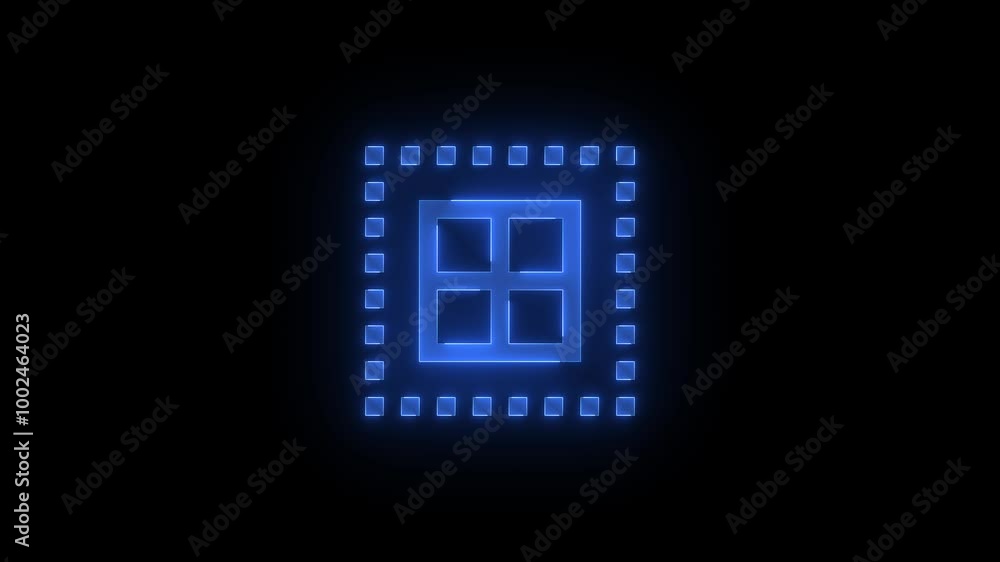 Select all icon glowing neon animation Select all icon glowing neon animation