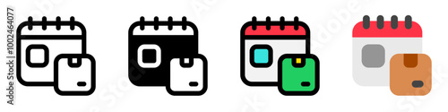 Editable package delivery schedule vector icon. Shipping, delivery, e-commerce, logistics. Part of a big icon set family. Perfect for web and app interfaces, presentations, infographics, etc