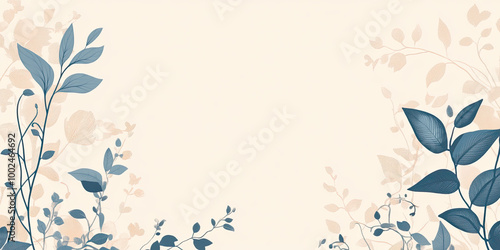 Leaf branch minimal background, elegant soft contrast leaves wallpaper backdrop, generated ai