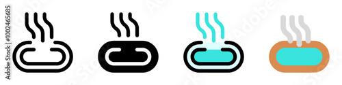 Editable hot spring, steam vector icon. Wellness, spa, relaxation. Part of a big icon set family. Perfect for web and app interfaces, presentations, infographics, etc