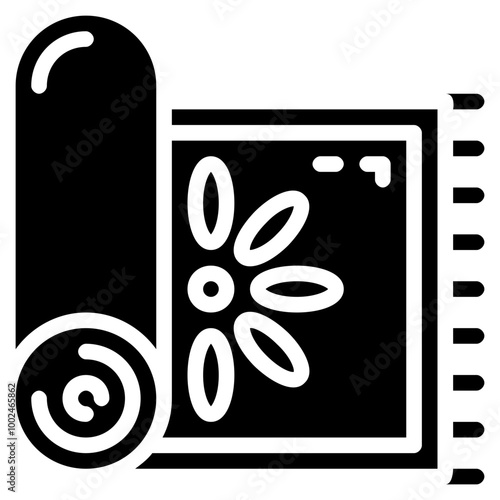 carpet glyph vector icon