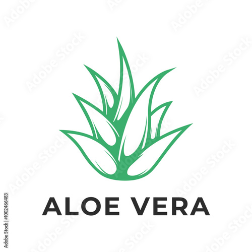 aloe vera logo design concept idea