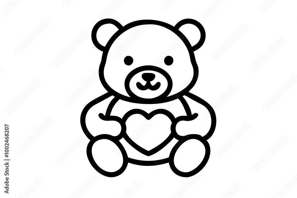 Adorable Plush Teddy Bear Holding a Heart Vector Illustration for Kids Decor
Adorable Plush Teddy Bear Holding a Heart Vector Illustration for Kids Decor