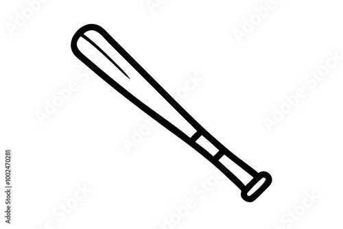 High Quality Vector Illustration of a Stylish Baseball Bat Icon for Your Projects 