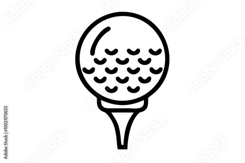 Unique Vector Illustration of Air Golf Ball Icon Ideal for Sports and Recreation Themes
