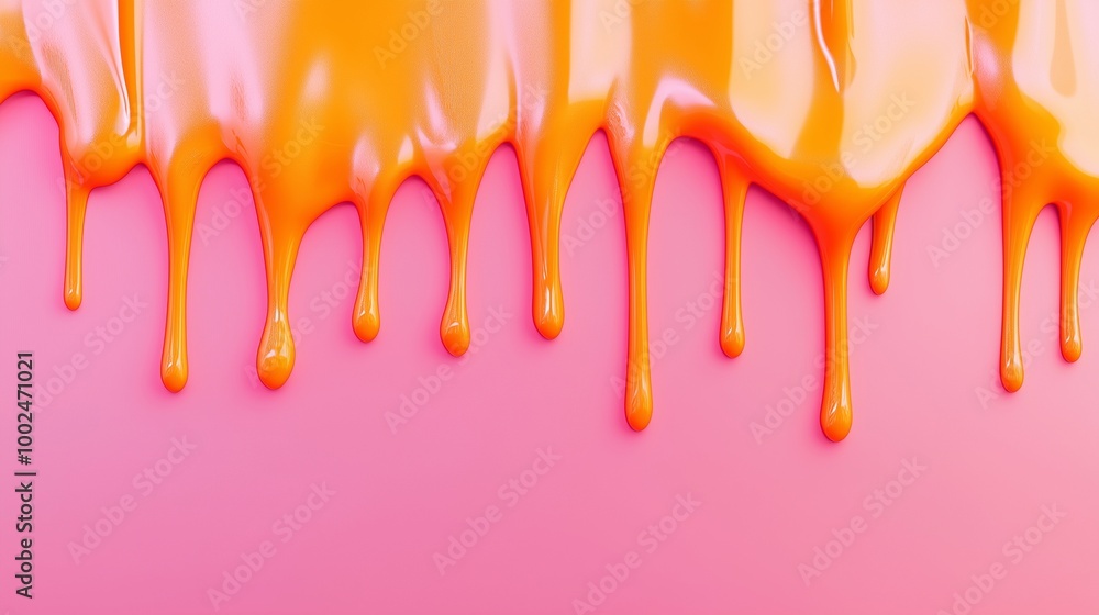 fluid cream motion flow droplets yellow melted fluid cream motion flow droplets yellow melted