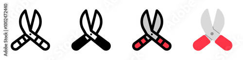 Editable pruner vector icon. Gardening, landscaping, horticulture. Part of a big icon set family. Perfect for web and app interfaces, presentations, infographics, etc