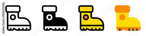 Editable boots vector icon. Outdoor, industry, gardening, heavy duty. Part of a big icon set family. Perfect for web and app interfaces, presentations, infographics, etc