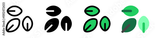 Editable plant seeds, leaves vector icon. Gardening, landscaping, horticulture. Part of a big icon set family. Perfect for web and app interfaces, presentations, infographics, etc