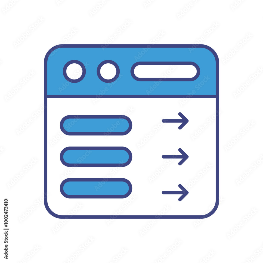 Sidebar vector icon stock illustration Sidebar vector icon stock illustration