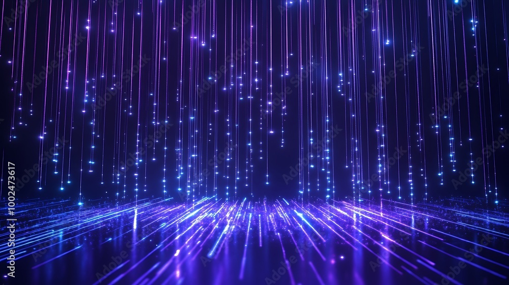 A captivating abstract background featuring vibrant purple lights and beams, creating a dazzling visual effect. A captivating abstract background featuring vibrant purple lights and beams, creating a dazzling visual effect.