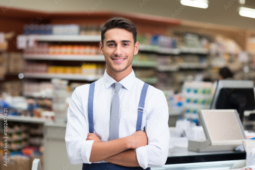 super market shop clerk or employee super market shop clerk or employee