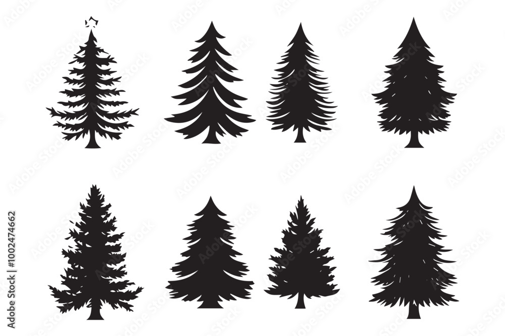 Christmas Tree Vector Bundle Illustration Christmas Tree Vector Bundle Illustration
