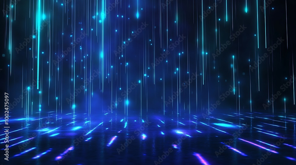 A stunning visual of colorful light beams cascading in a dark space, creating a vibrant and dynamic atmosphere. A stunning visual of colorful light beams cascading in a dark space, creating a vibrant and dynamic atmosphere.