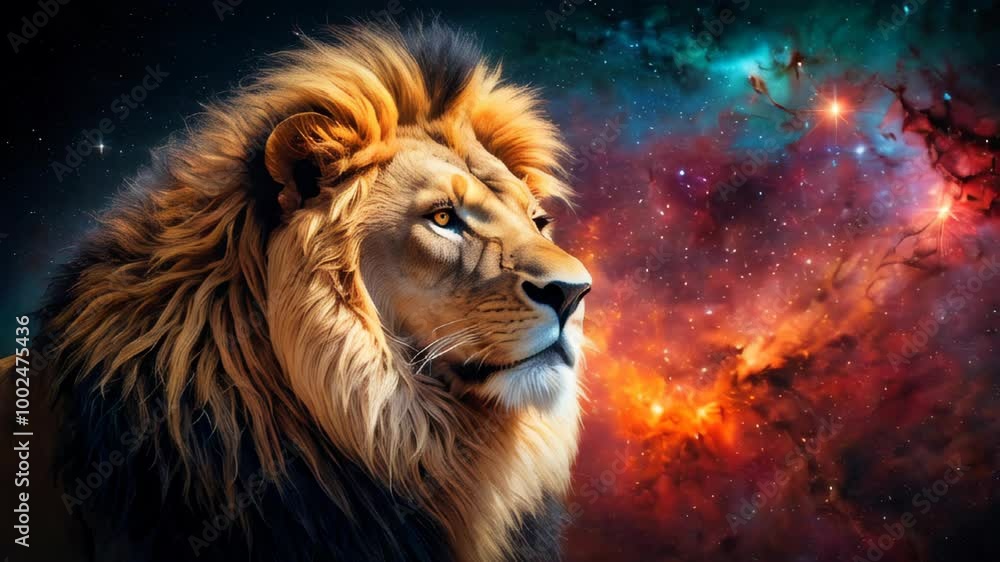 Astrology Leo constellation as a mighty cosmic lion Astrology Leo constellation as a mighty cosmic lion