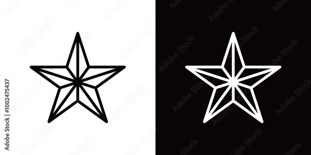 Obraz premium 星のシンプルなラインアイコン